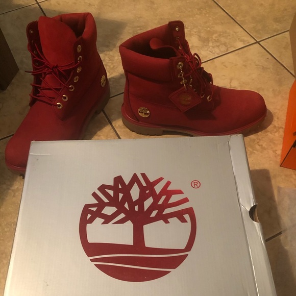 red timberlands limited edition